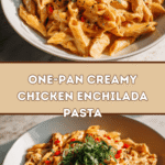 One-Pan Creamy Chicken Enchilada Pasta 🍝🌶️