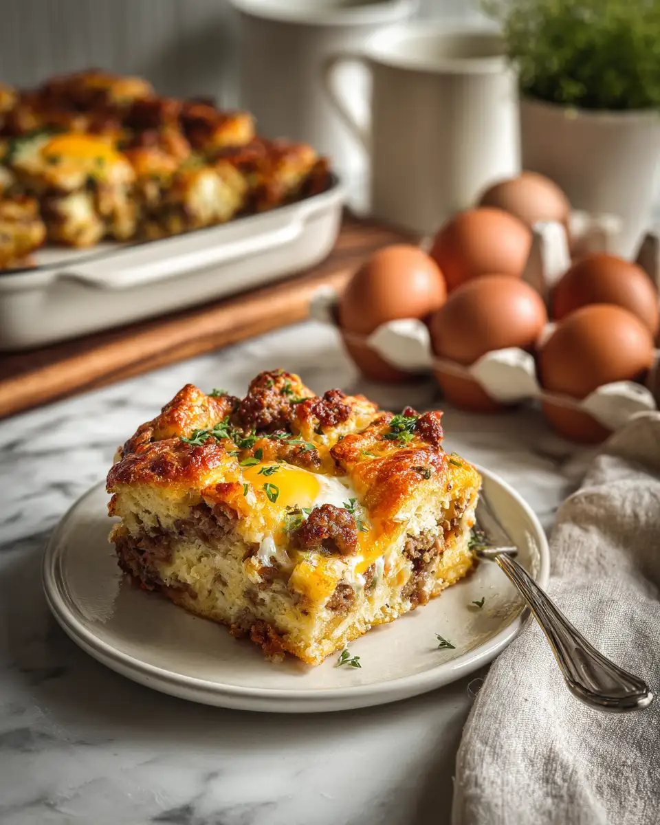 Ultimate Sausage and Egg Biscuit Casserole Recipe for a Hearty Breakfast - Featured Image