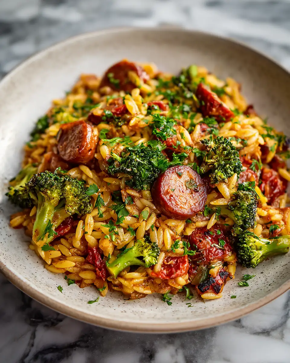 Spicy Sausage and Broccoli Orzo That Will Ignite Your Taste Buds - Featured Image