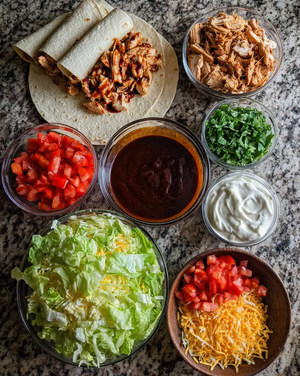 Ingredients for Sizzling BBQ Ranch Chicken Wraps to Spice Up Your Meal Game