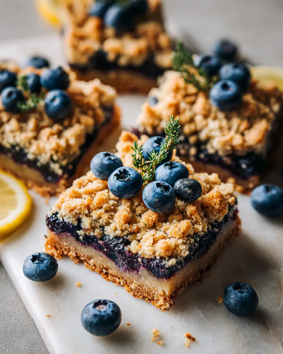 Final dish - Bursting with Flavor: Blueberry Lemon Crumb Bars Delight