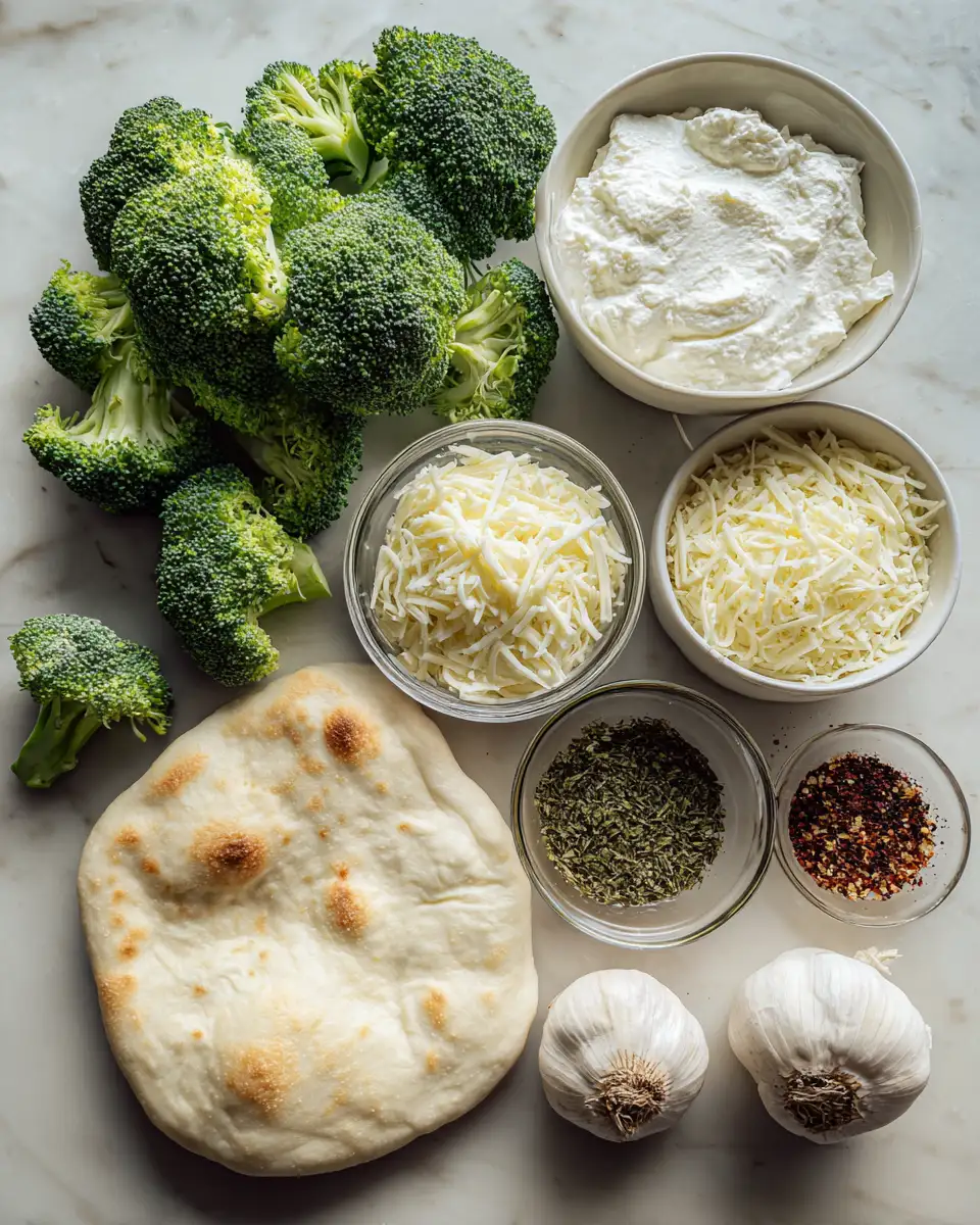 Ingredients for Broccoli Ricotta White Pizza: A Slice of Green Heaven