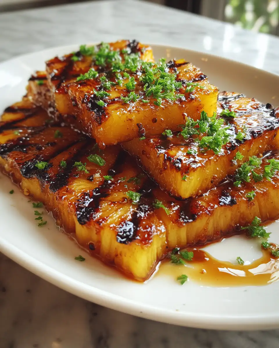 Final dish - Sweet & Smoky Sensation: Brown Sugar Grilled Pineapple Delight
