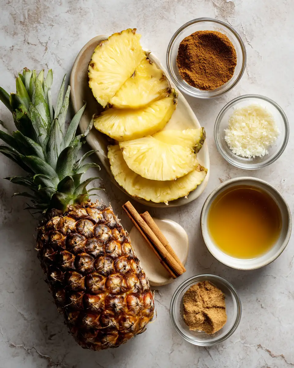 Ingredients for Sweet & Smoky Sensation: Brown Sugar Grilled Pineapple Delight