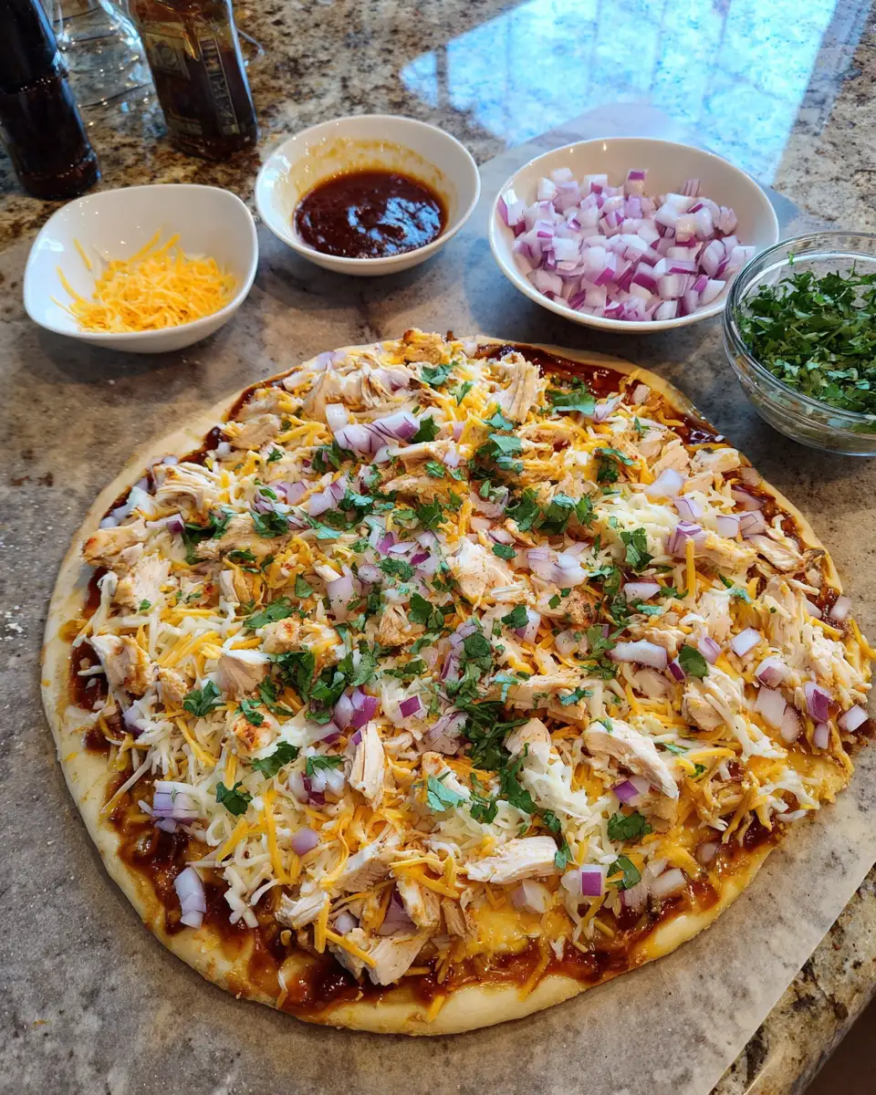 Ingredients for Savor the Sunshine: California BBQ Chicken Pizza Delight