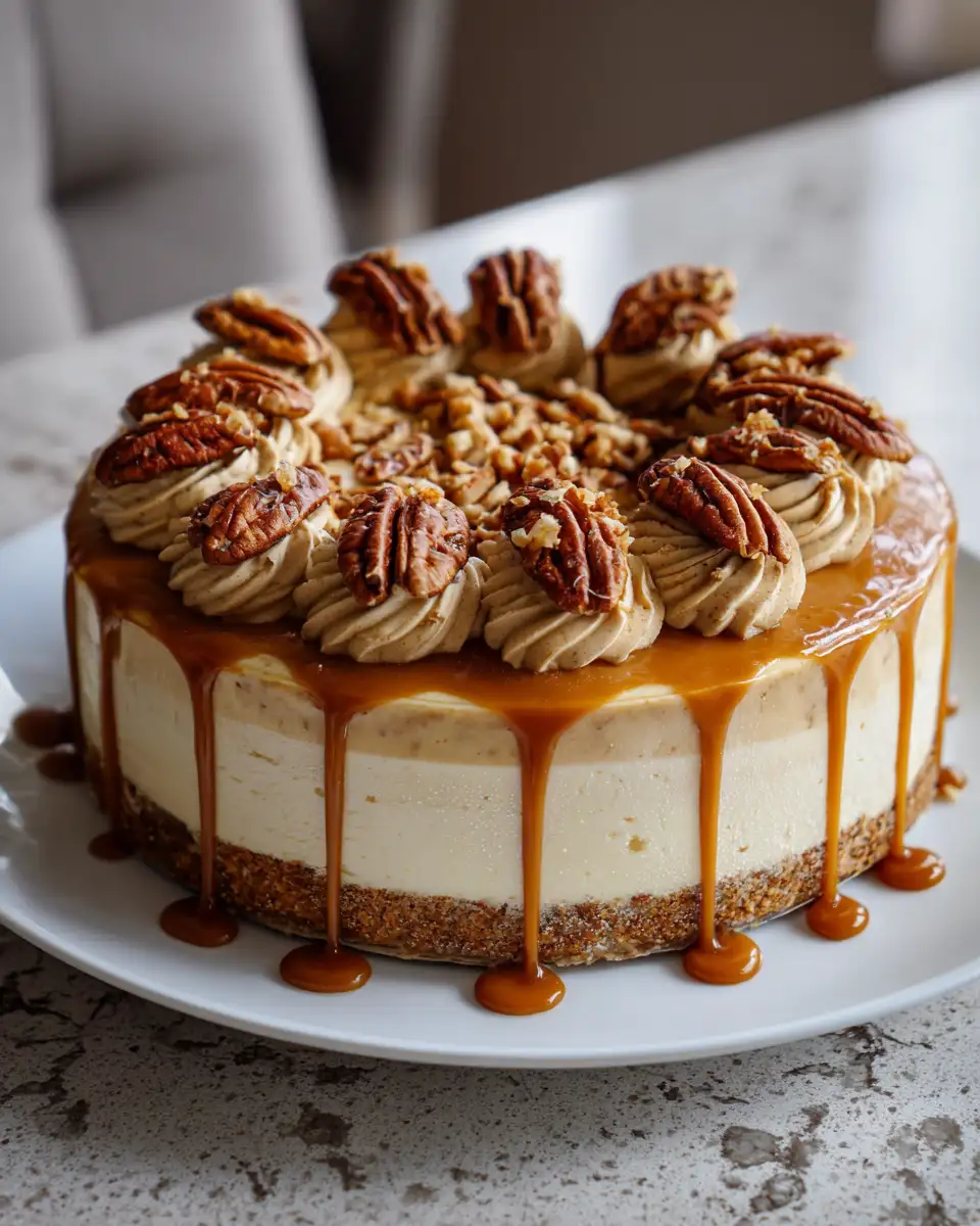 Indulge in Decadence: Caramel Pecan Cream Cheese Cake Delight - Featured Image