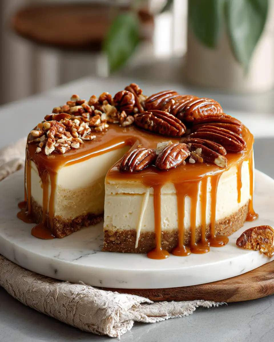 Final dish - Indulge in Decadence: Caramel Pecan Cream Cheese Cake Delight