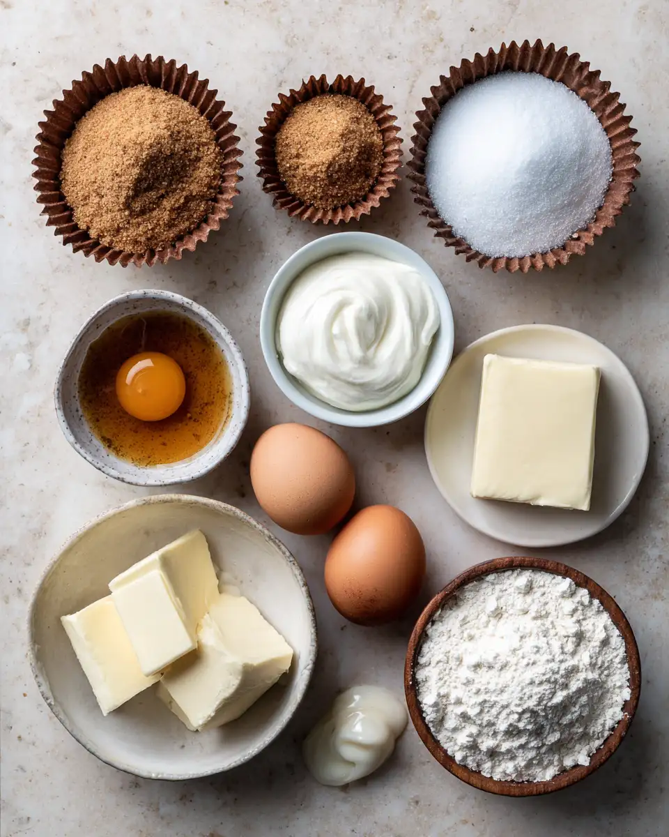 Ingredients for Heaven in a Bite Cream-Filled Cookie Cups Delight