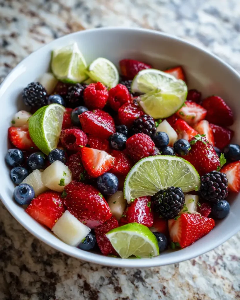 Zesty Bliss: Creamy Berry Citrus Fruit Salad Delight - Featured Image