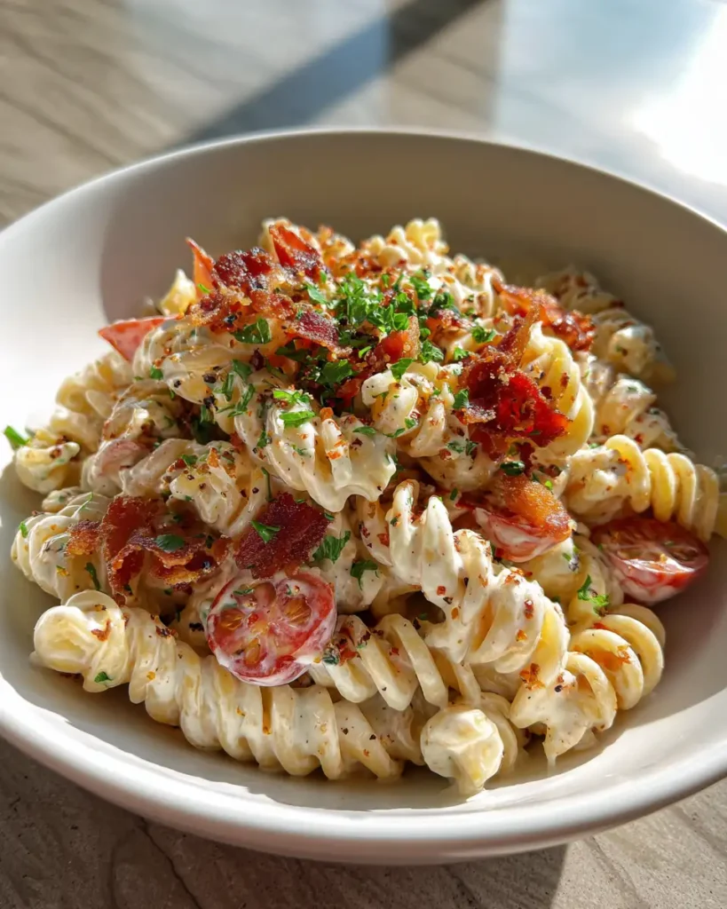Savor the Flavor: Irresistible Creamy BLT Pasta Salad Delight - Featured Image