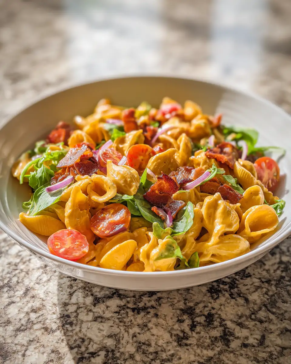 Final dish - Savor the Flavor: Irresistible Creamy BLT Pasta Salad Delight