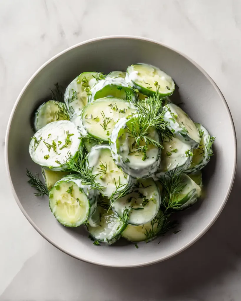Refresh Your Palate with Creamy Dill Cucumber Salad Delight - Featured Image