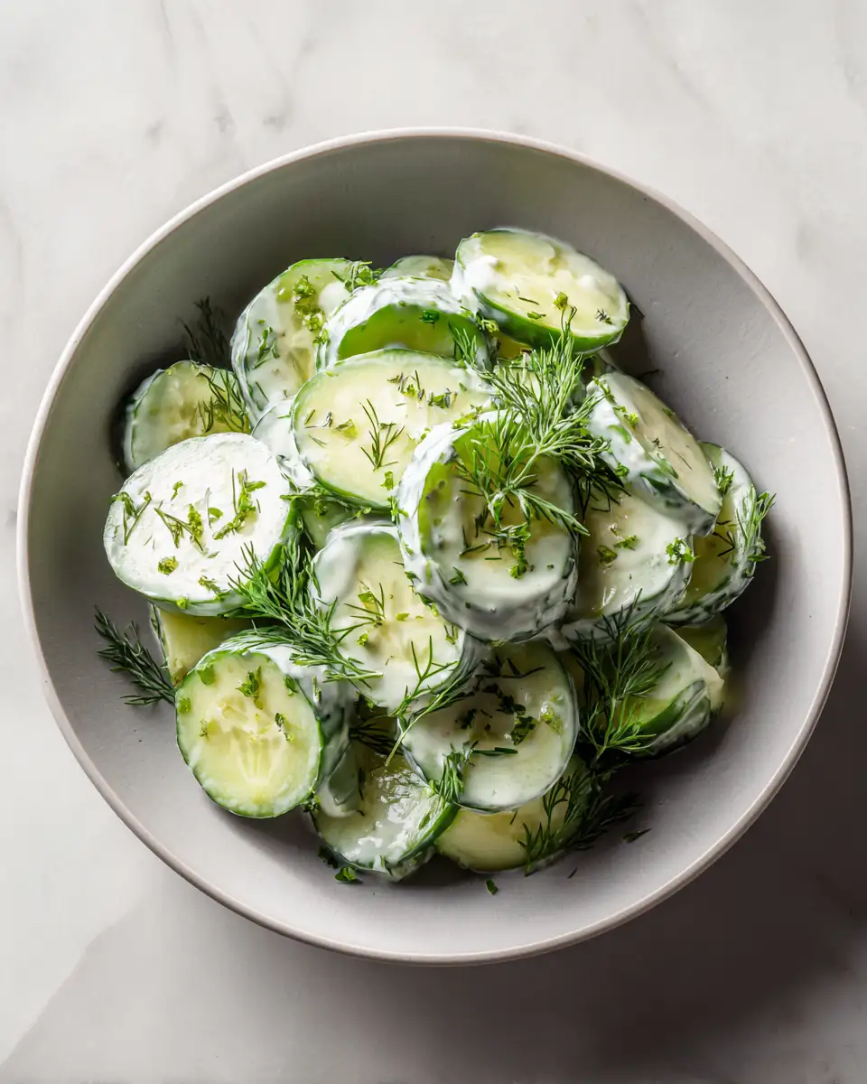 Refresh Your Palate with Creamy Dill Cucumber Salad Delight - Featured Image