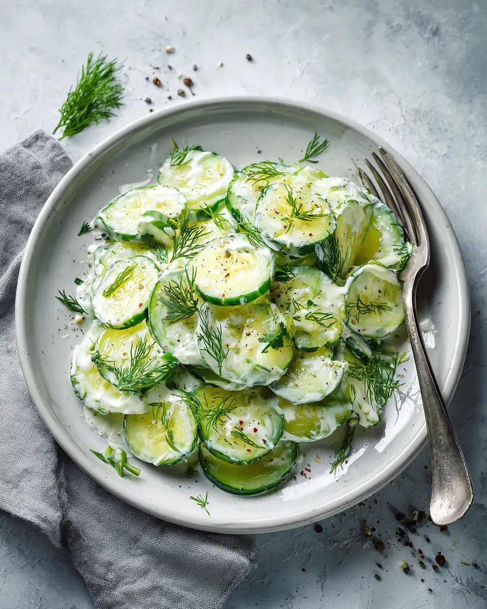 Final dish - Refresh Your Palate with Creamy Dill Cucumber Salad Delight
