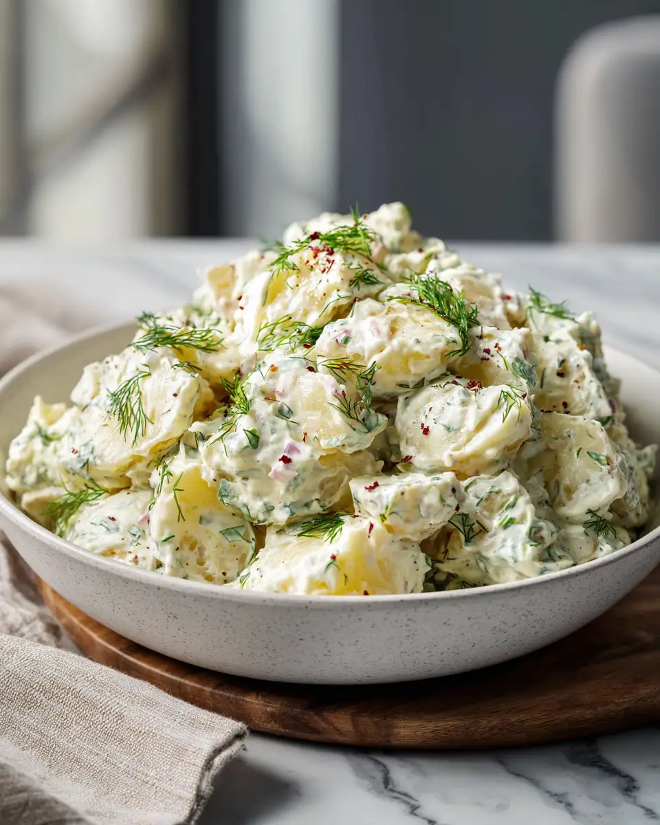 Final dish - Dill-iciously Creamy Potato Salad Perfect for Your Next Picnic
