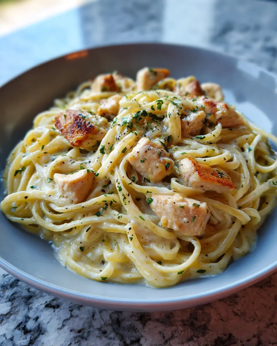 Final dish - Irresistibly Creamy Parmesan Chicken Pasta That Will Wow Your Taste Buds