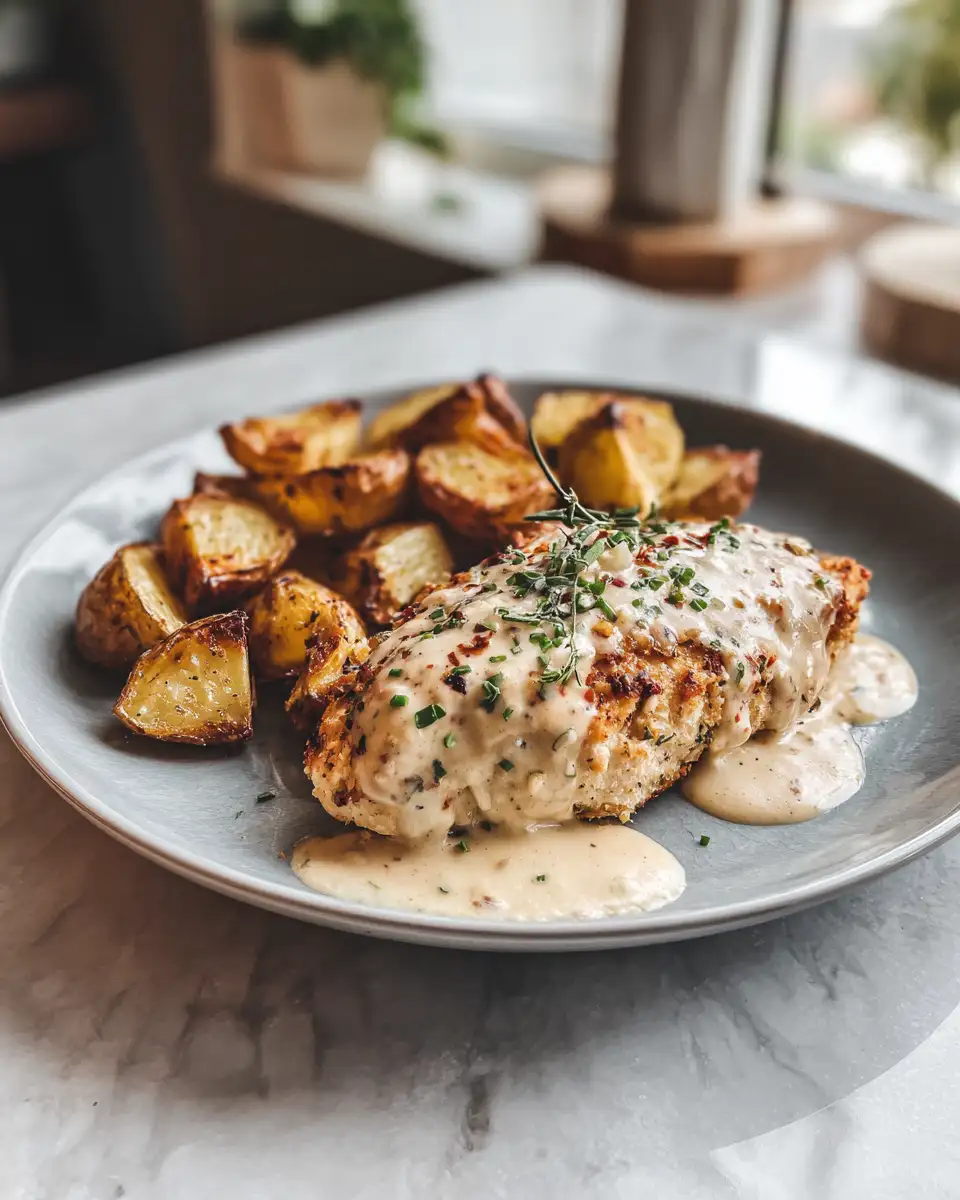 Irresistible Creamy Parmesan Chicken Paired with Perfectly Roasted Potatoes - Featured Image