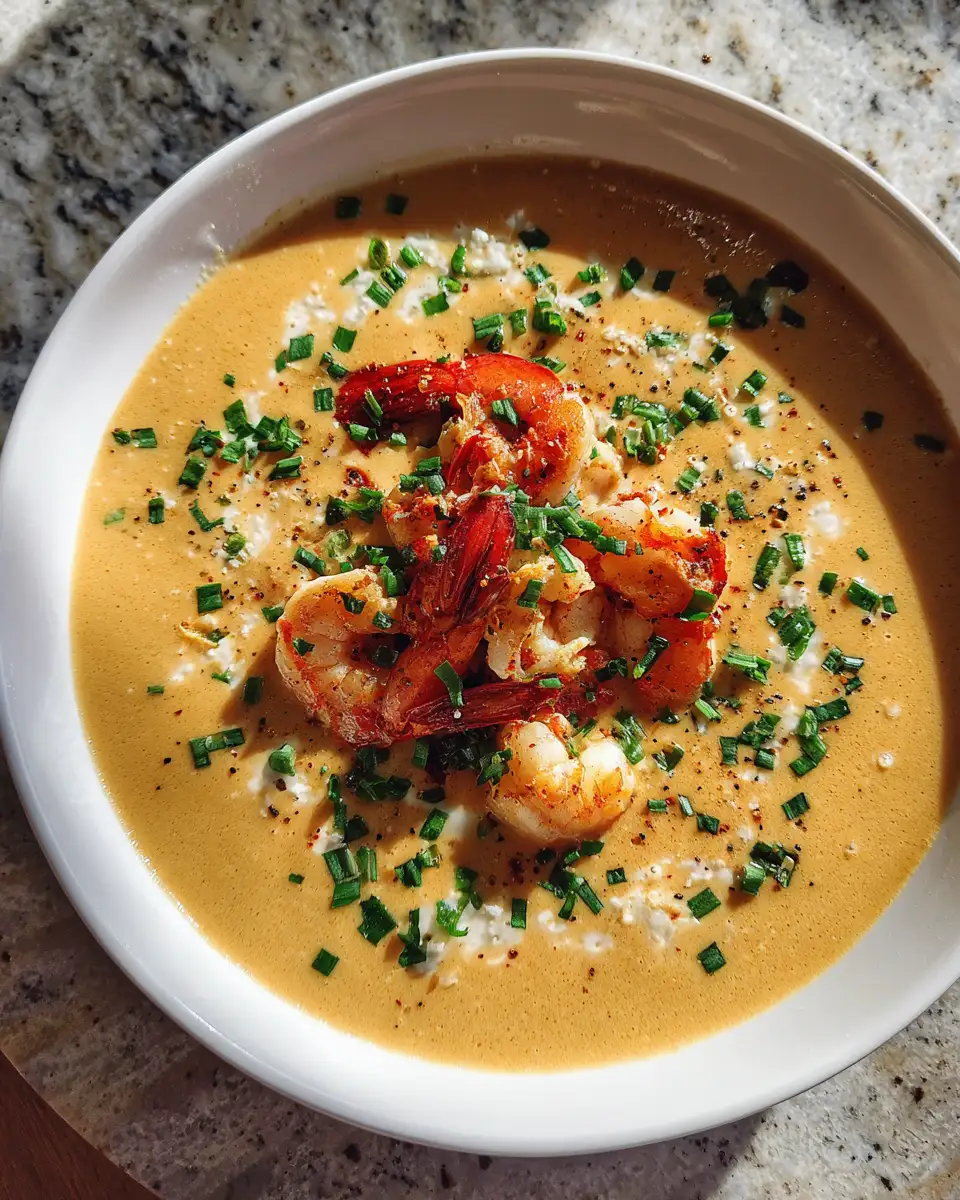 Final dish - Dive into Decadence with This Creamy Shrimp Bisque Recipe