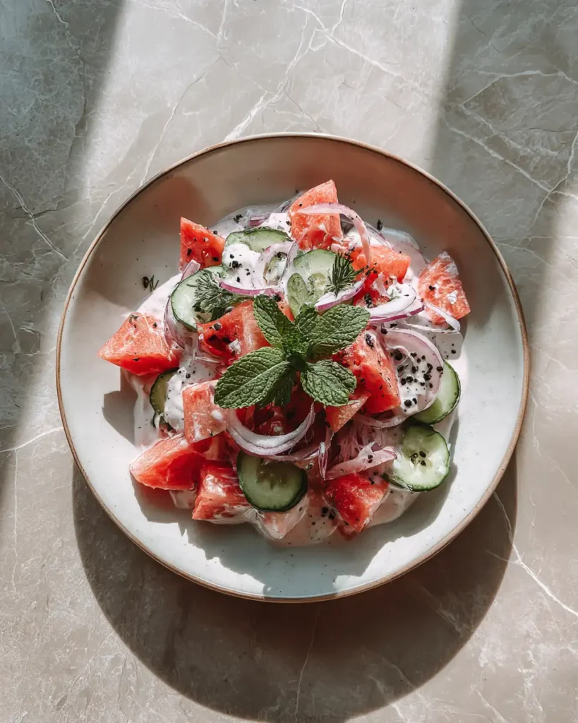 Refreshing Summer Delight: Creamy Watermelon Salad - Featured Image