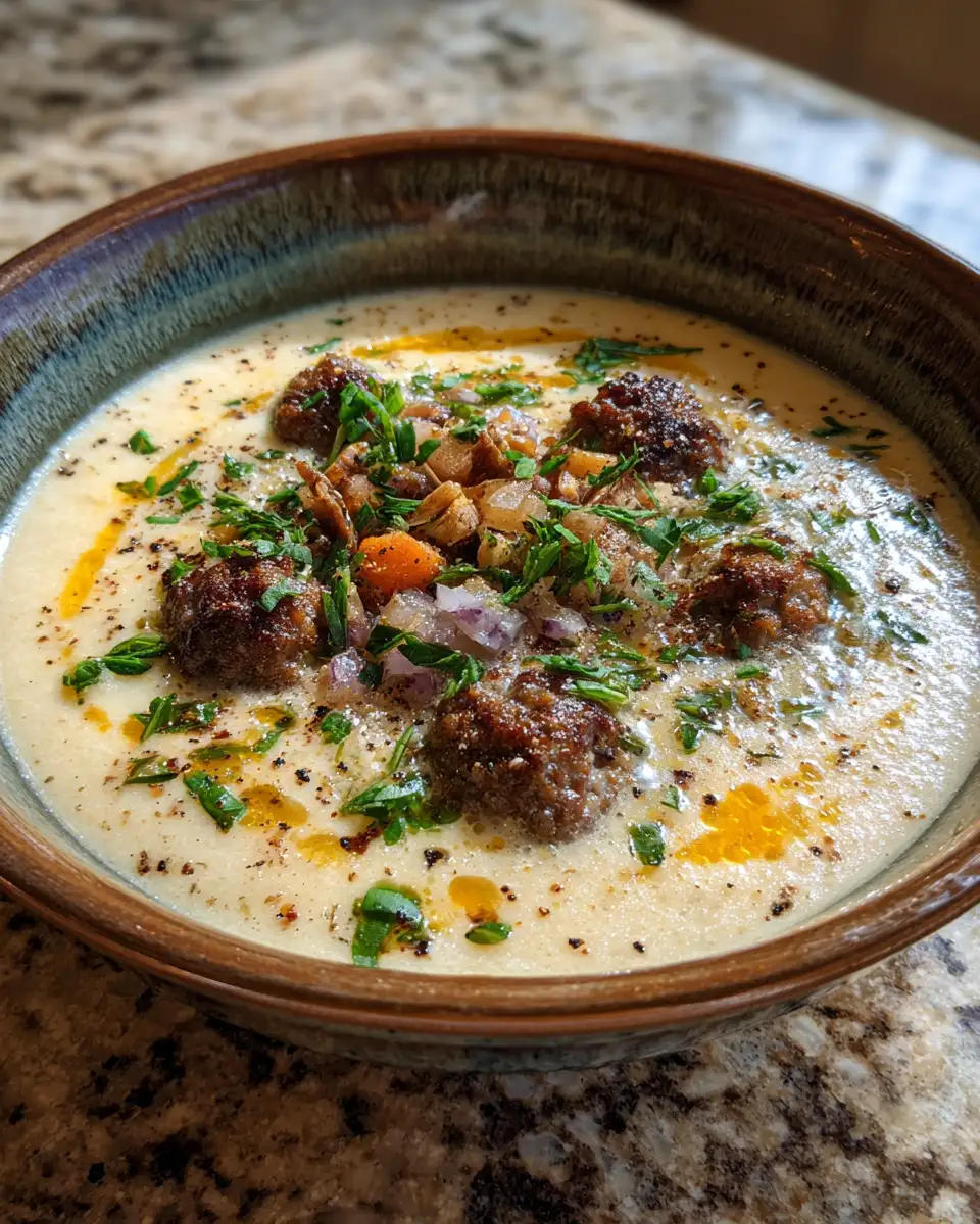 Final dish - Comfort in a Bowl: Creamy White Bean Soup with Sausage