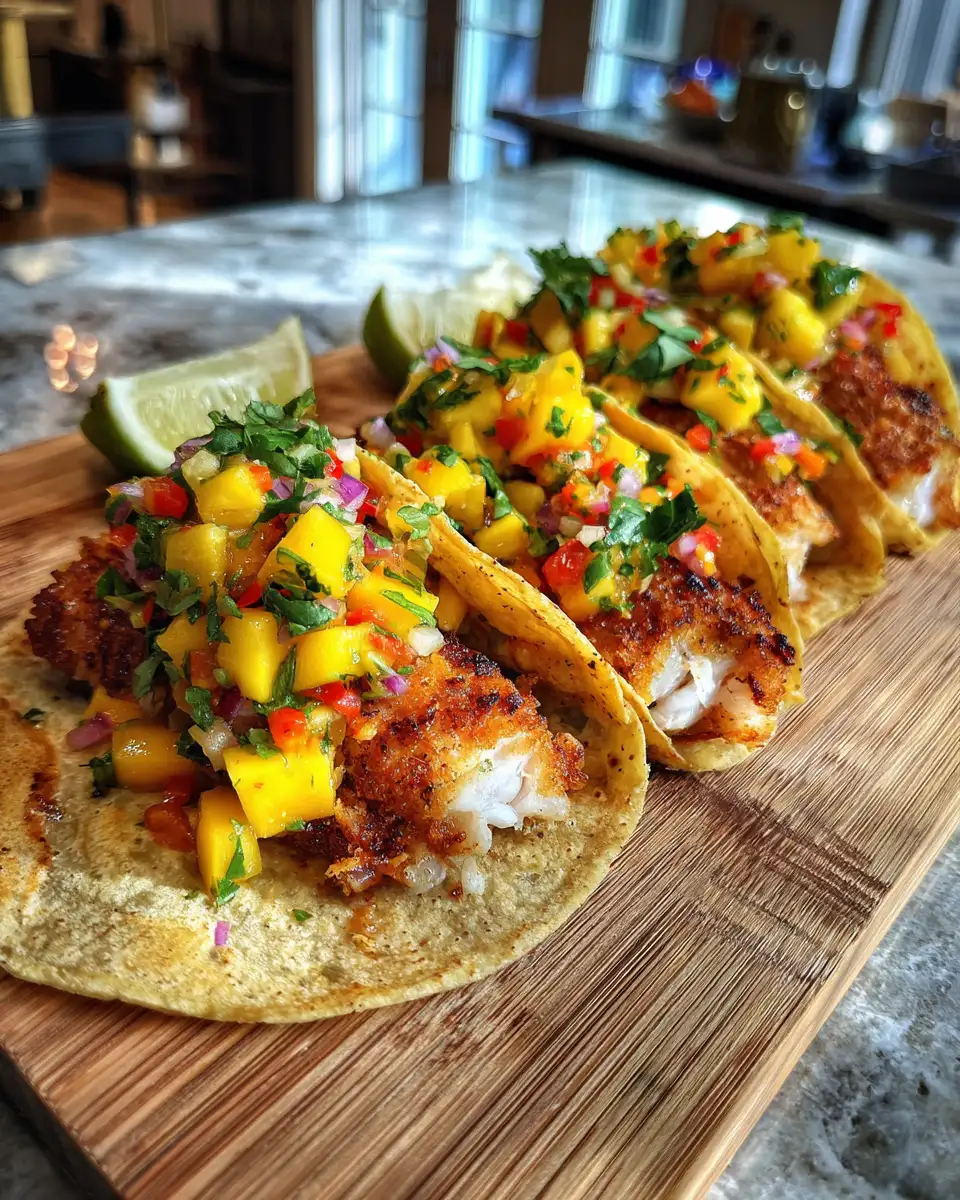 Final dish - Dive into Flavor: Crispy Fish Tacos with Mango Salsa Delight