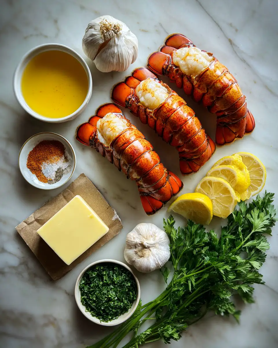 Ingredients for Decadent Garlic Butter Lobster Tails That Will Make You Swoon