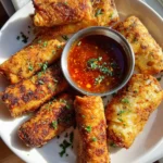 Crispy Golden Delight: Crab Cake Egg Rolls with Tangy Dipping Sauce - Featured Image