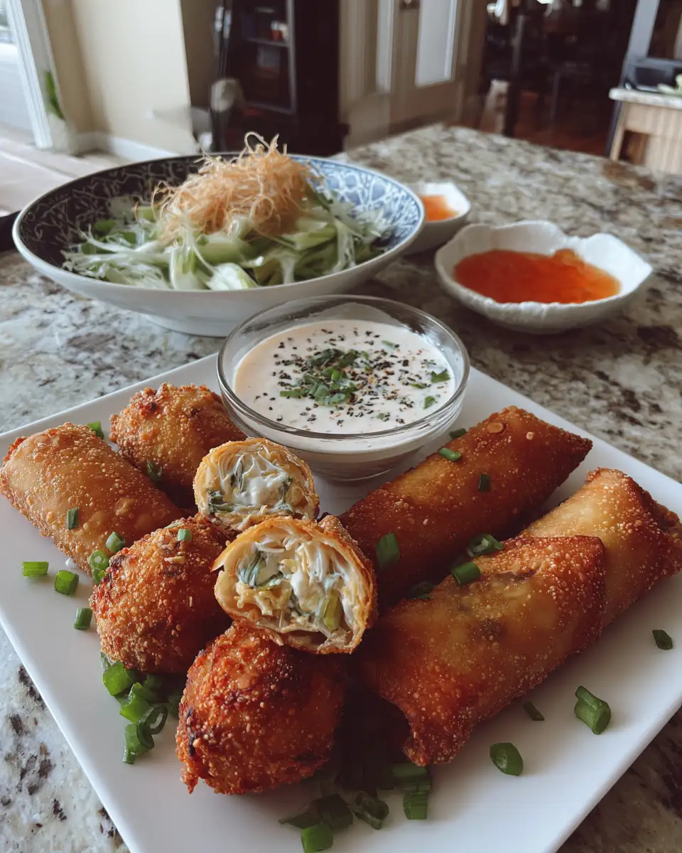 Ingredients for Crispy Golden Delight: Crab Cake Egg Rolls with Tangy Dipping Sauce