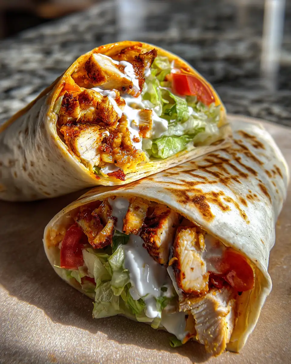 Final dish - Savor the Flavor: Grilled Chicken Ranch Wrap Delight