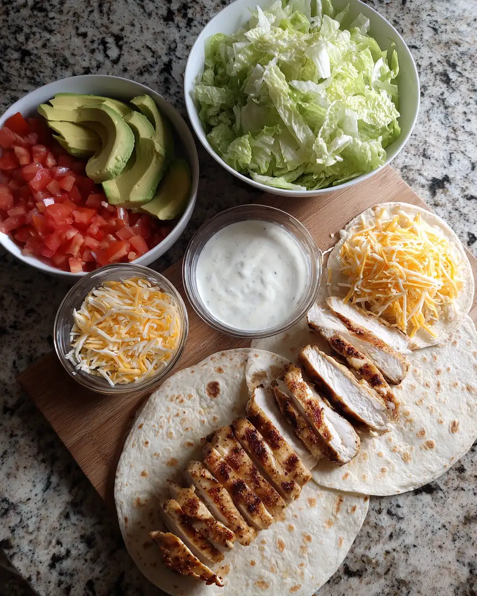 Ingredients for Savor the Flavor: Grilled Chicken Ranch Wrap Delight