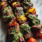 Sizzle and Spice: Grilled Garlic Steak Kabobs with Chimichurri Magic - Featured Image