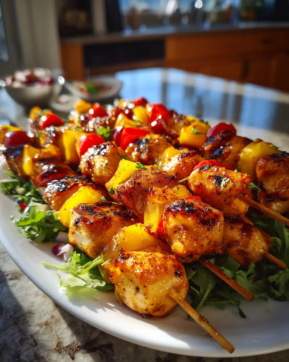 Sizzling Summer Nights with Grilled Honey Garlic Chicken Skewers - Featured Image