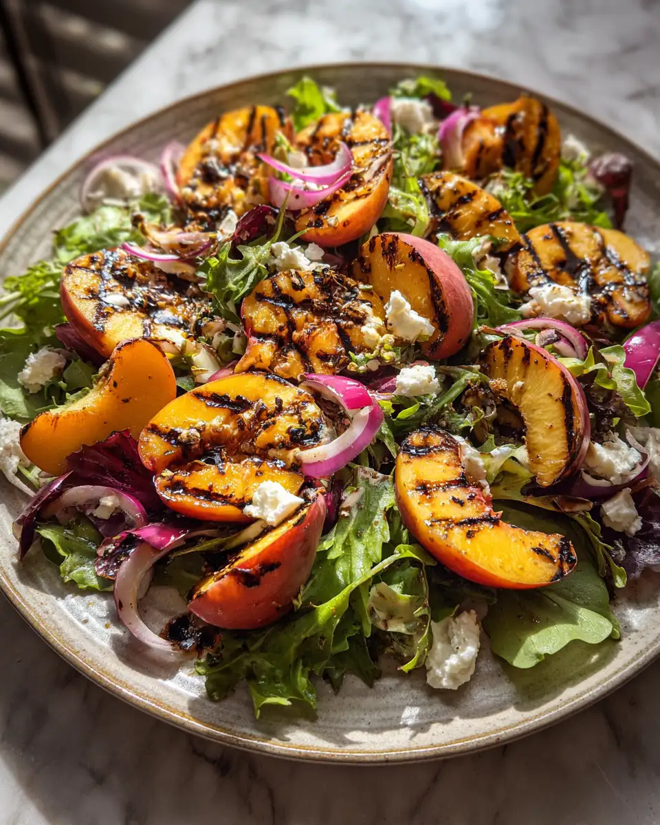 Final dish - Sizzle and Sweetness Unite in Our Ultimate Grilled Peach Salad