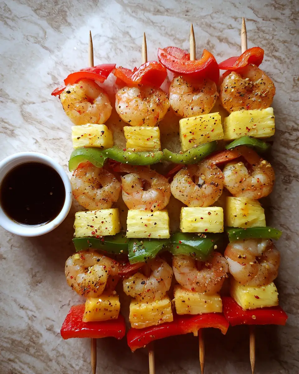 Ingredients for Tantalize Your Taste Buds with Grilled Pineapple Shrimp Skewers