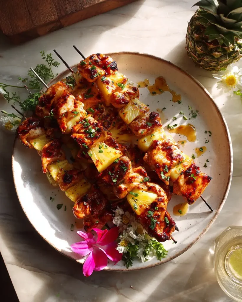 Savor the Tropics with Irresistible Hawaiian Chicken Skewers - Featured Image