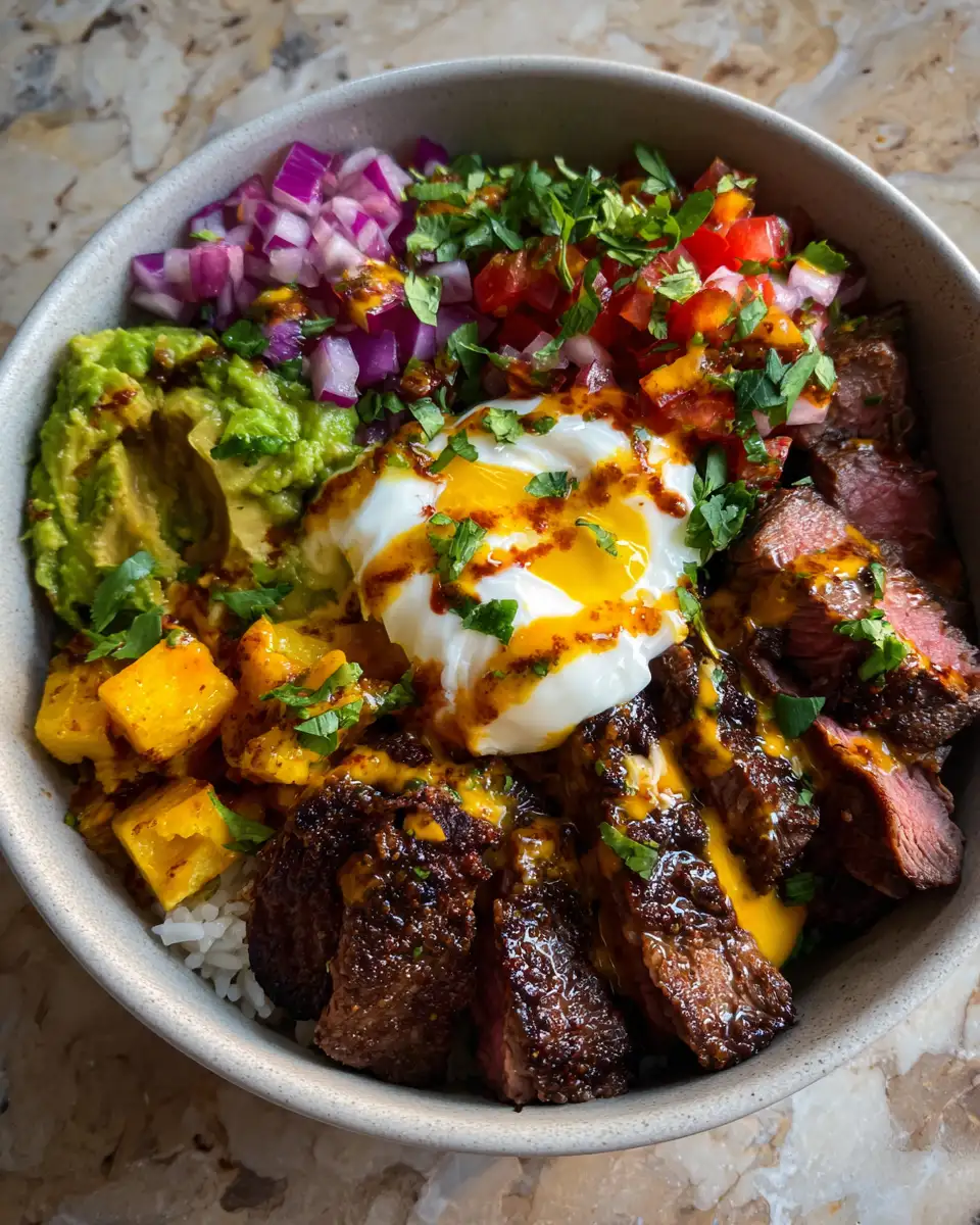 Final dish - Build the Ultimate Homemade Steak Burrito Bowl Experience