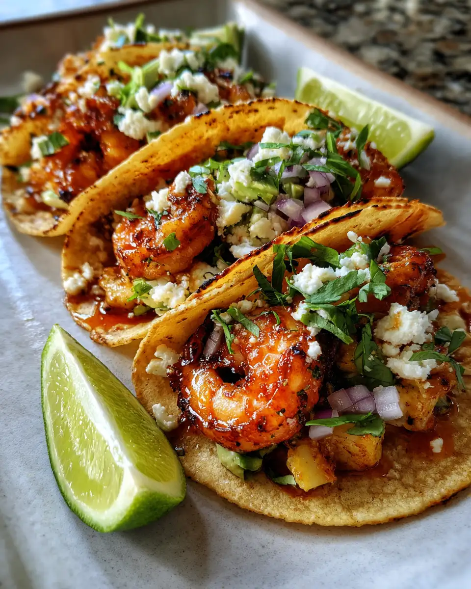 Final dish - Zesty Honey Lime Shrimp Tacos: A Flavor Fiesta for Your Taste Buds