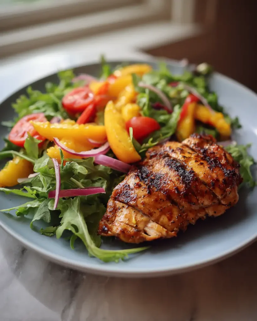 Sweet Summer Delight: Honey Mustard Chicken with Peach Salad - Featured Image