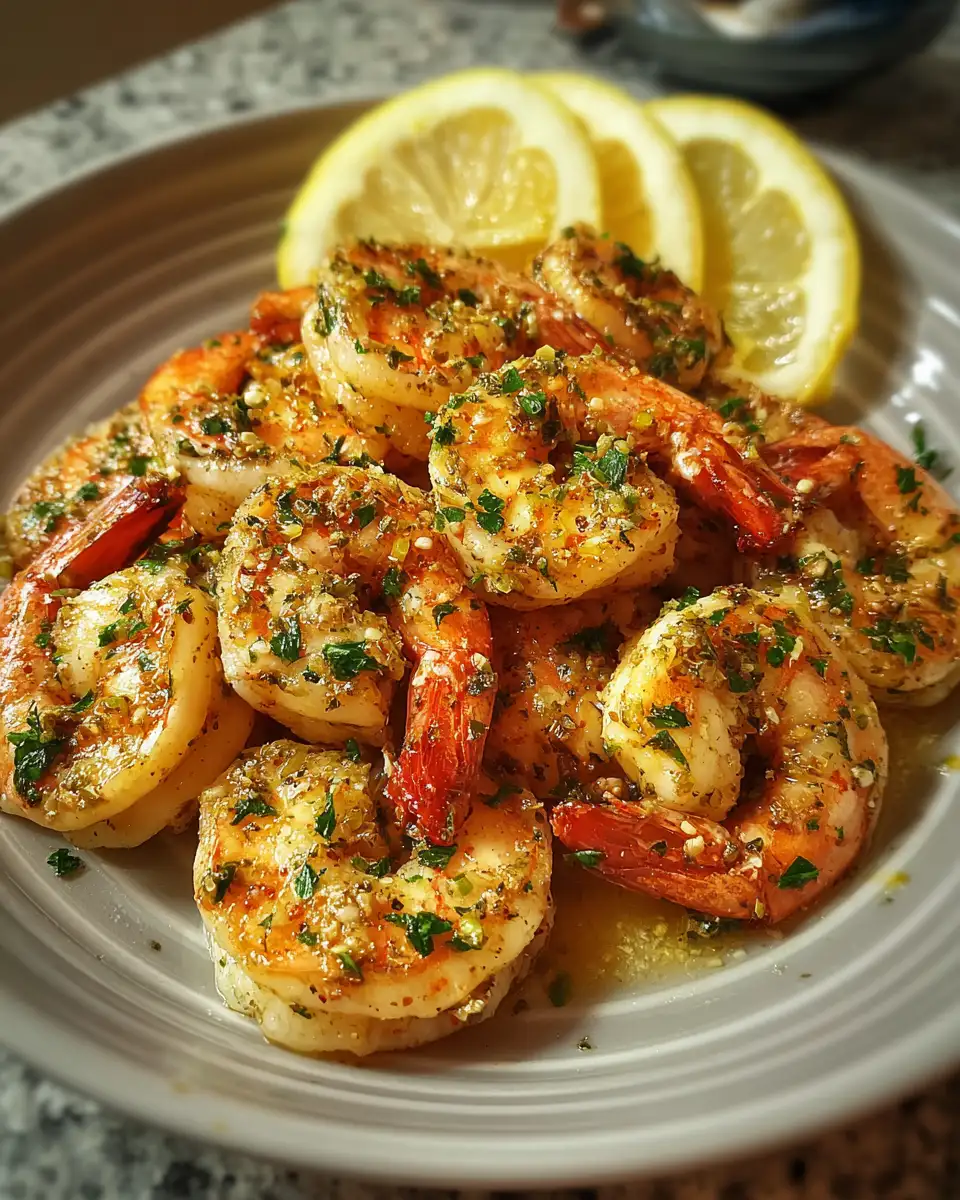 Final dish - Savor the Zest: Irresistible Lemon Garlic Butter Shrimp Delight