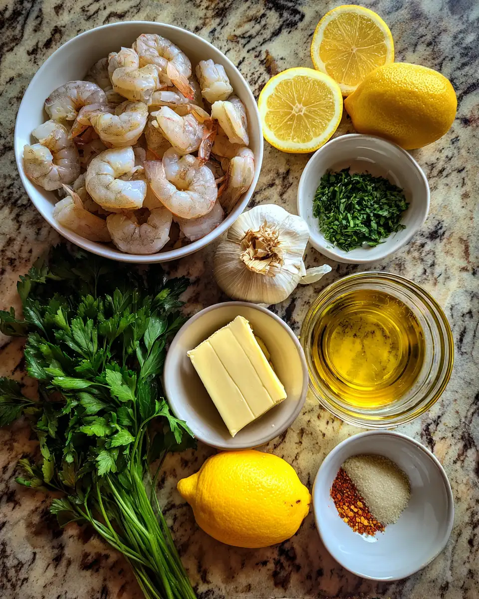 Ingredients for Zesty Lemon Garlic Shrimp: Your New Go-To Summer Dish