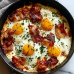 Sizzling Start: Loaded Breakfast Skillet with Eggs & Bacon - Featured Image