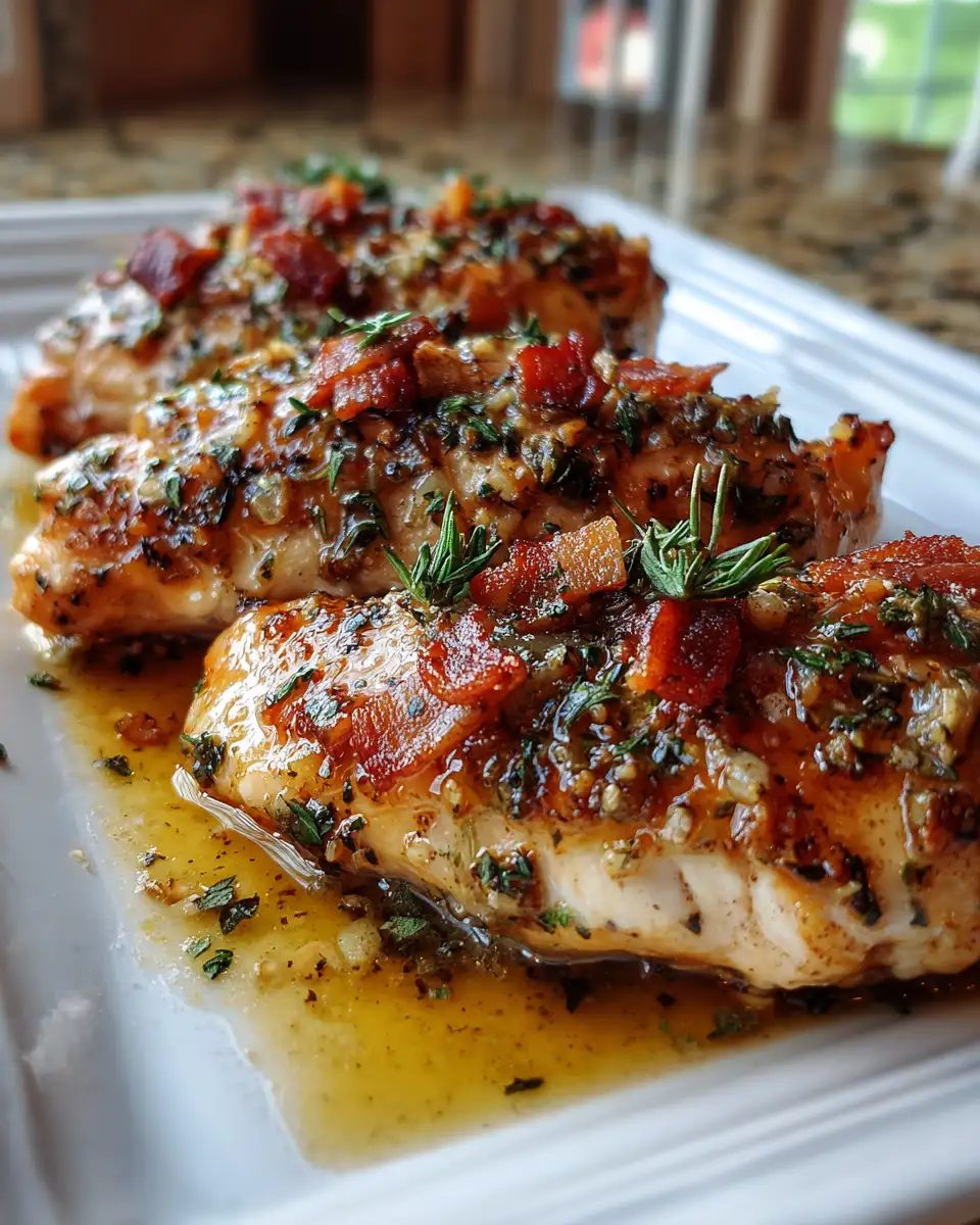 Final dish - Sizzling Maple Garlic Bacon Chicken Delight