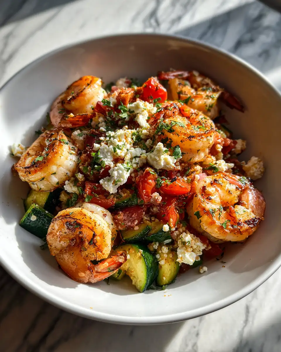 Final dish - Savor the Sunshine: Mediterranean Shrimp Bowl Delight