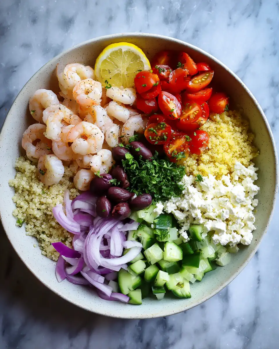 Ingredients for Savor the Sunshine: Mediterranean Shrimp Bowl Delight