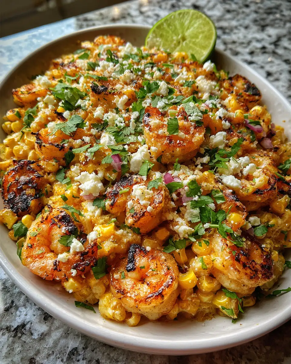 Final dish - Savor the Flavor Fiesta: Mexican Street Corn and Shrimp Delight