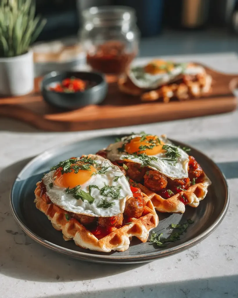 Breakfast Bliss: Mini Sausage and Egg Waffle Tacos Delight - Featured Image