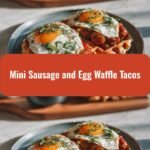 Breakfast Bliss: Mini Sausage and Egg Waffle Tacos Delight