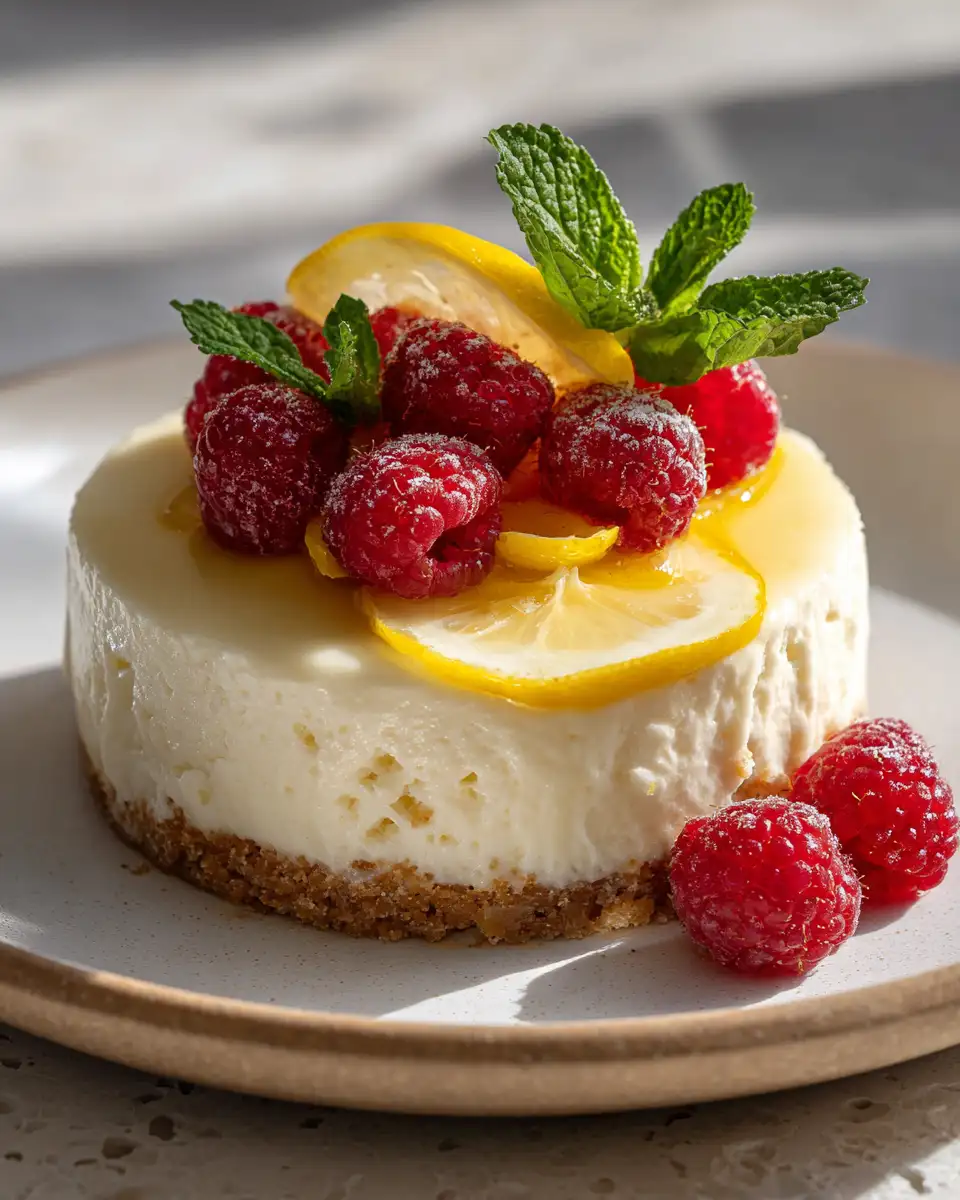 Final dish - Zesty Delight: Indulge in the Ultimate No-Bake Lemon Cheesecake