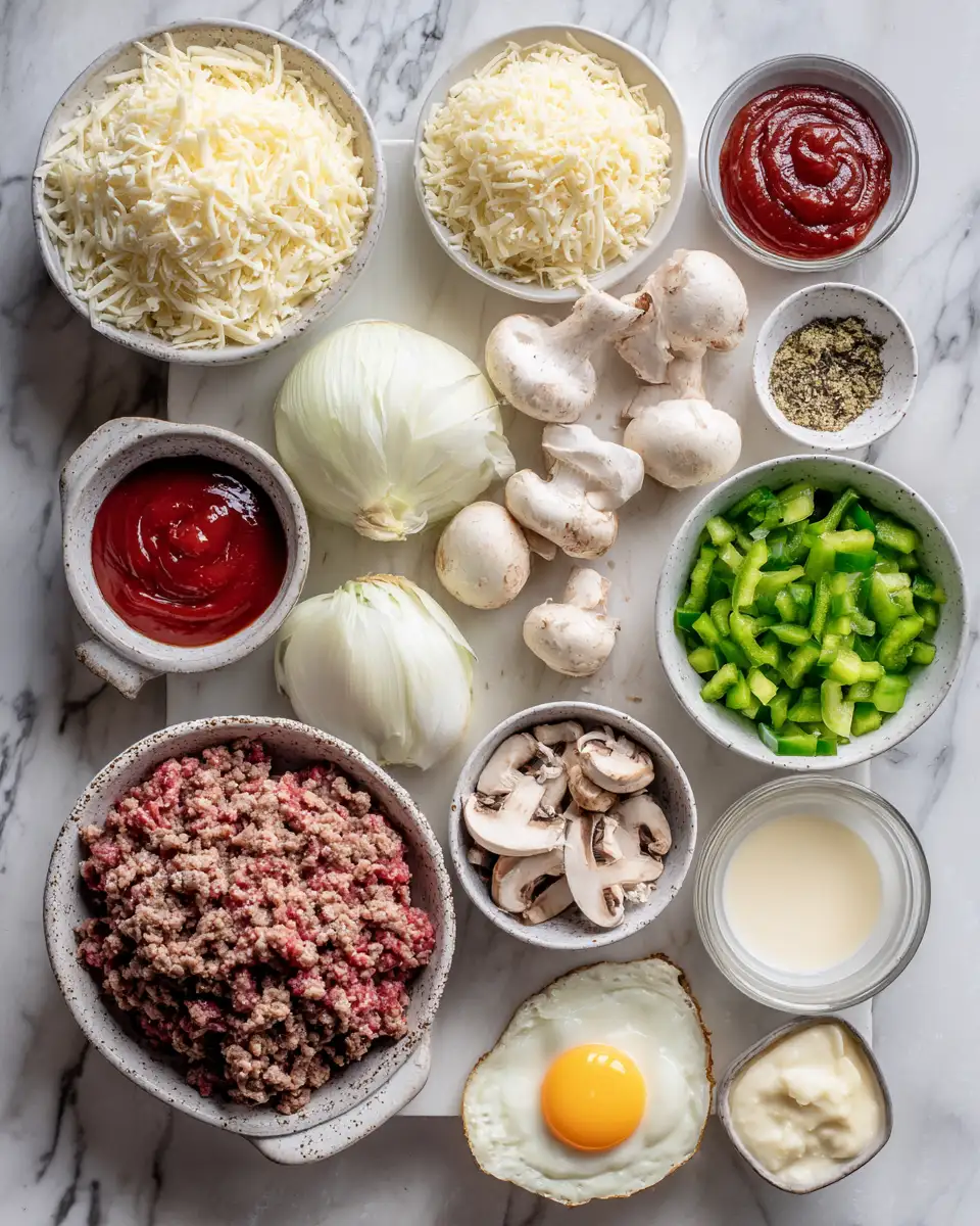 Ingredients for Philly Cheesesteak Meatloaf: A Flavor Fusion That Will Rock Your Taste Buds