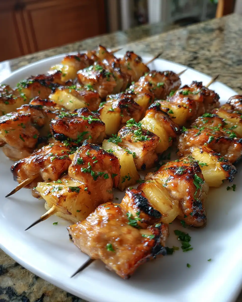 Final dish - Sizzling Pineapple Chicken Kabobs for Your Next BBQ Bash